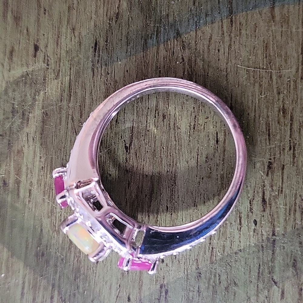 Genuine Opal/ Ruby Ring - image 4